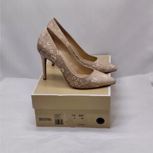 Michael Kors Womens Heels Size 6M Snakeskin Wedding Cocktail Party Evening Pumps